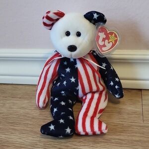 1999 TY Beanie Baby - SPANGLE the Bear (White Head Version) (8.5 inch)